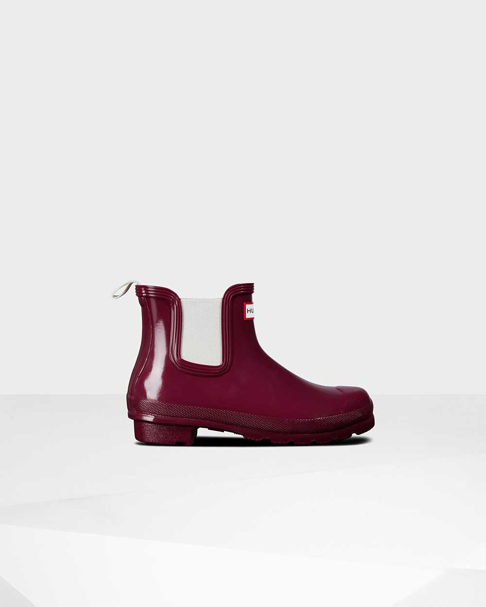 Hunter Women's Original Gloss Chelsea Boots Red,NLAV48523